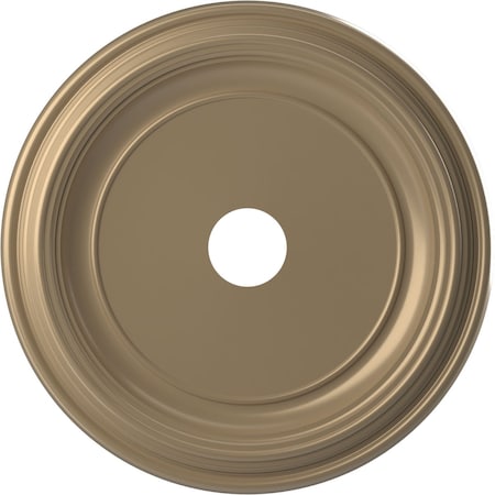 Ekena Millwork PVC Medallion (Canopies up to 13 1/2"), 22"OD x 3 1/2"ID x 1 1/2"P, Metallic Champagne Mist CMP22TRECE